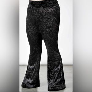 NWT KILLSTAR CHILL DAZE Velvet Flare Bell Bottoms 4X goth witch